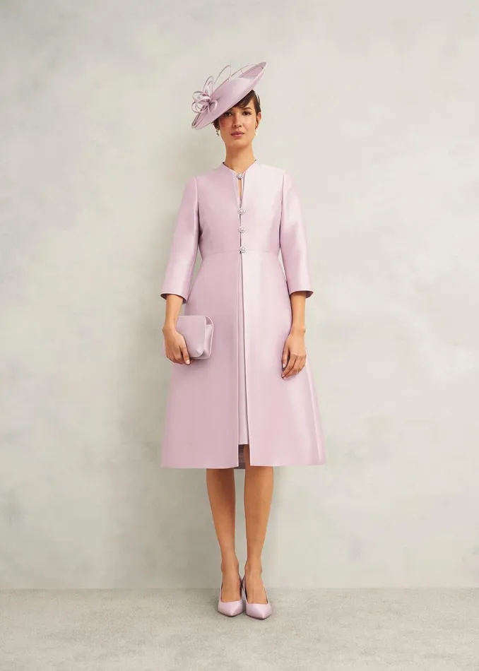 Women Rhea Wool Silk Coat Soft Petal Pink Hobbs Coats and Jackets