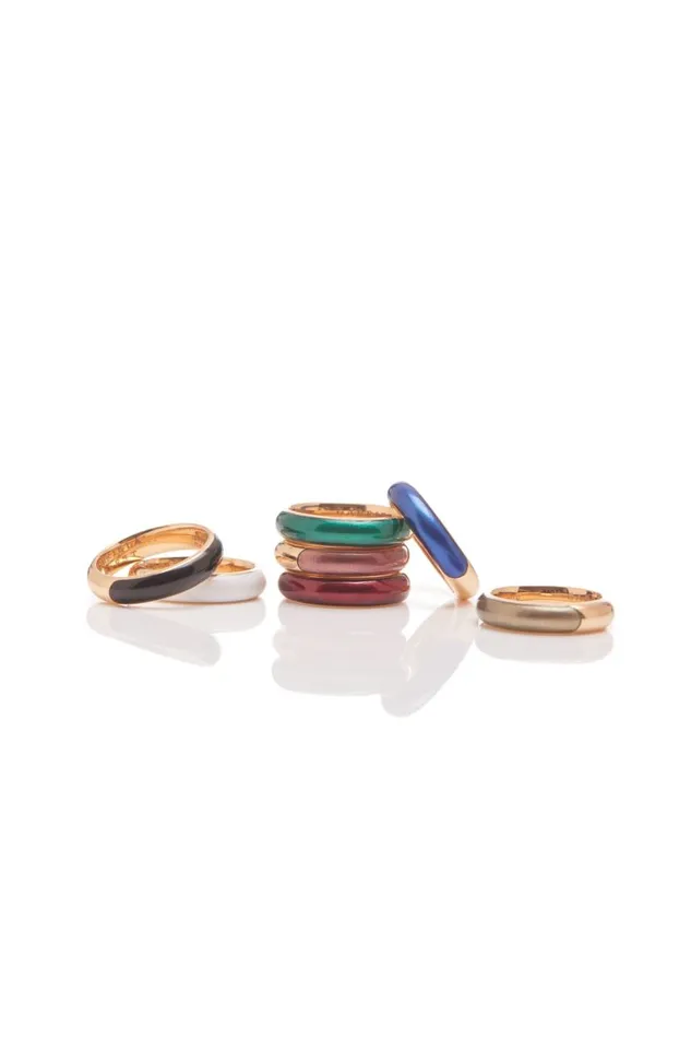 Women Rings Gabriela Hearst Vitreous Yellow Enamel and 18K Gold Ring