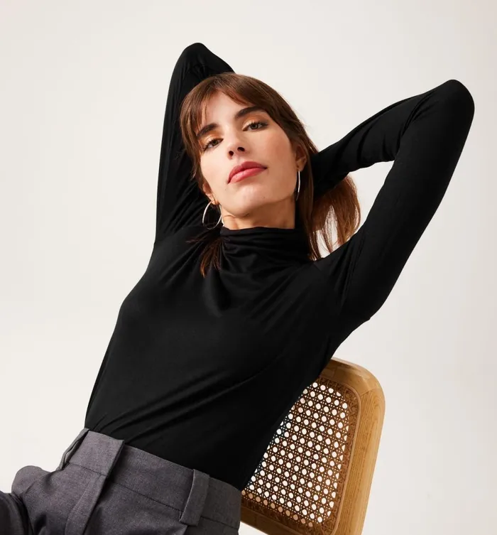 Women Rollneck Top 8211 Black Promod Tops Women Rollneck Top 8211 Black Promod Tops