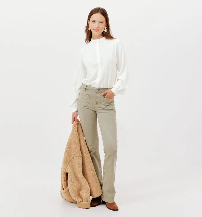 Women Romantic Shirt 8211 Ecru Promod Shirts And Tunics