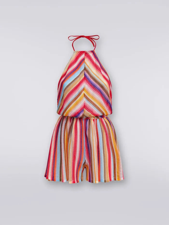 Women Romper In Crochet With American Neckline Multicoloured Missoni Beachwear