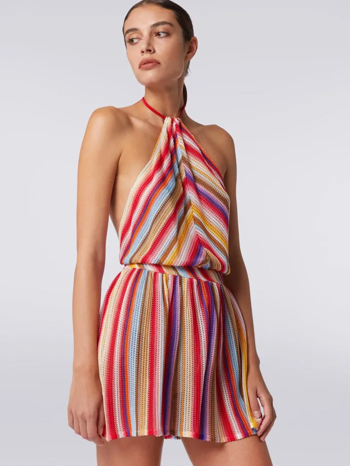 Women Romper In Crochet With American Neckline Multicoloured Missoni Beachwear