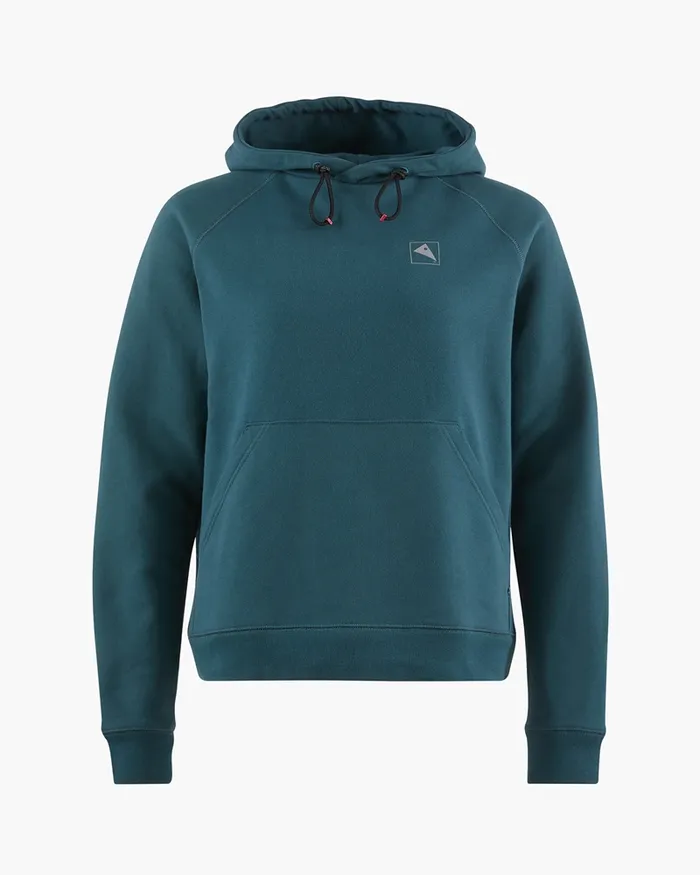 Women Runa Elements Organic Cotton Hoodie Dark Deep Sea Klttermusen Fleeces and Sweaters