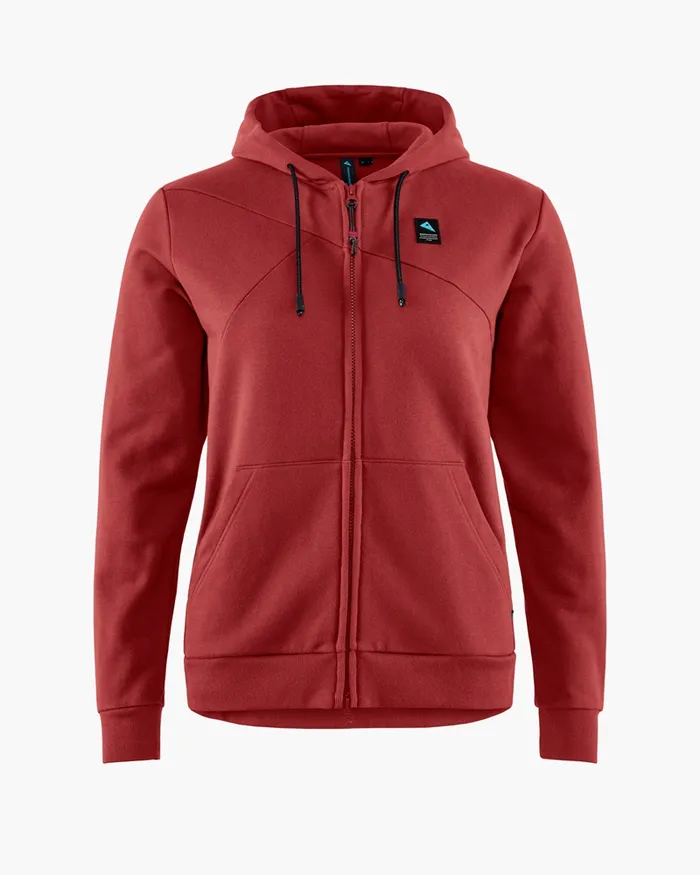 Women Runa Maker Zip Hoodie WoZipped Sweater Rose Red Klttermusen Fleeces and Sweaters