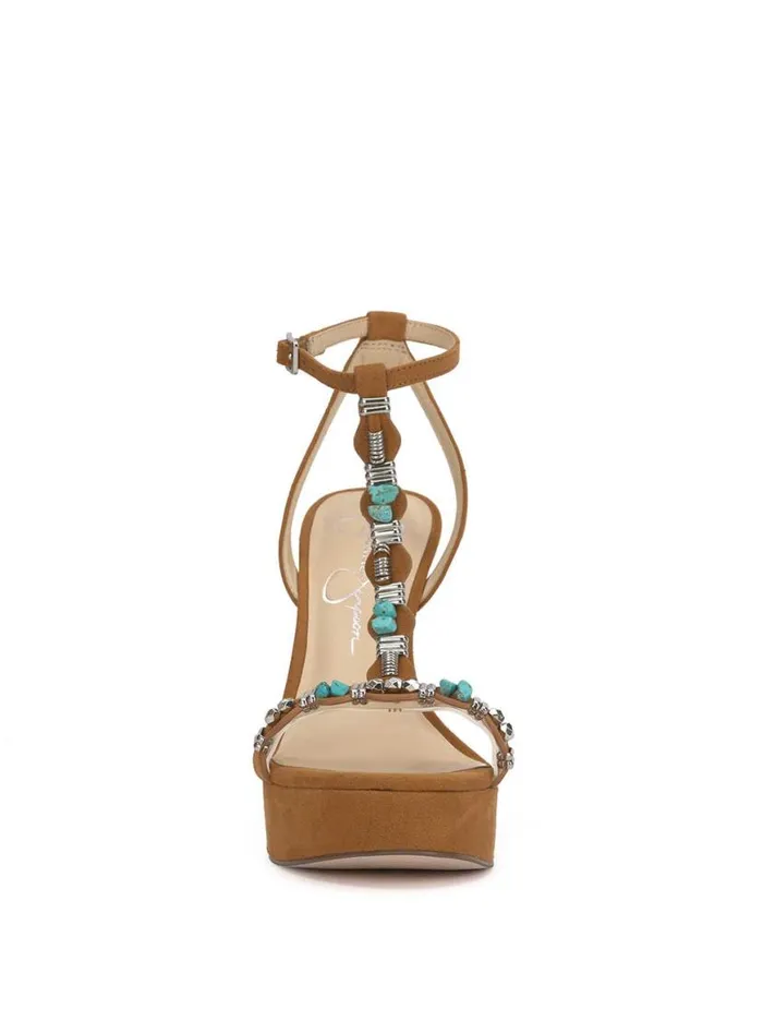 Women Saigee Embellished Platform In Brown Sugar Jessica Simpson Platforms