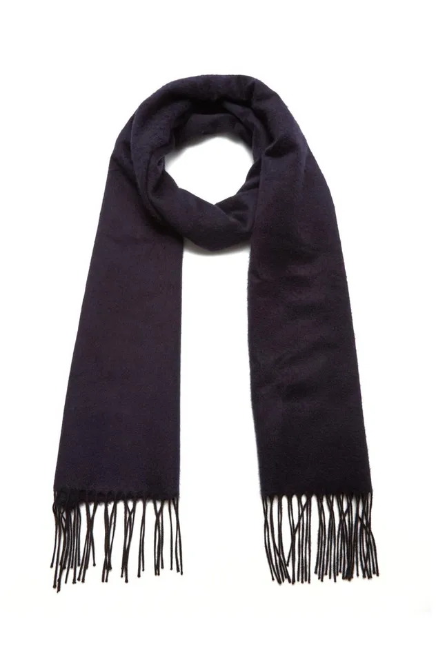 Women Scarves and Gloves Gabriela Hearst Blaine Scarf In Dark Navy Silk Cashmere
