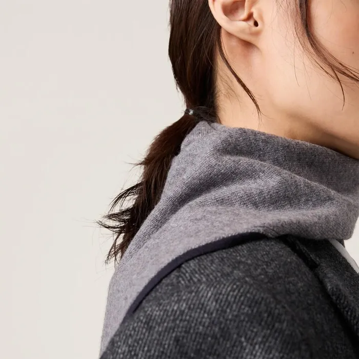 Women Scarves And Socks Miu Miu Cashmere And Silk Scarf Greyblue Women Scarves And Socks Miu Miu Cashmere And Silk Scarf Greyblue