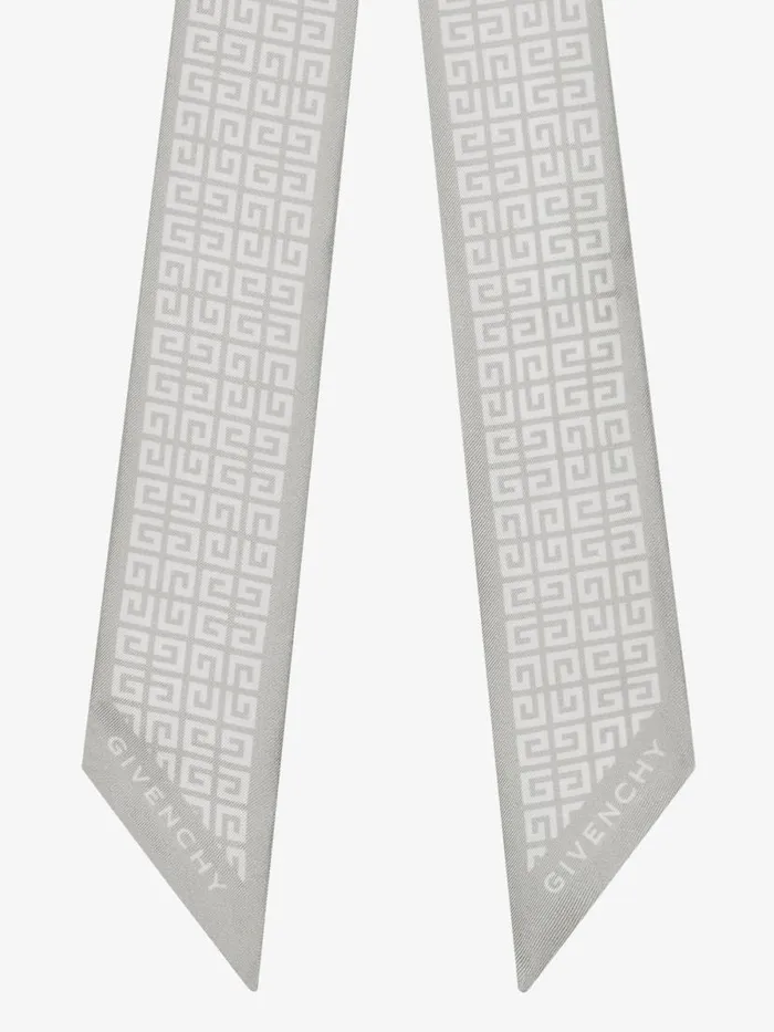 Women Scarves Givenchy 4G Bandeau In Silk Marble Grey