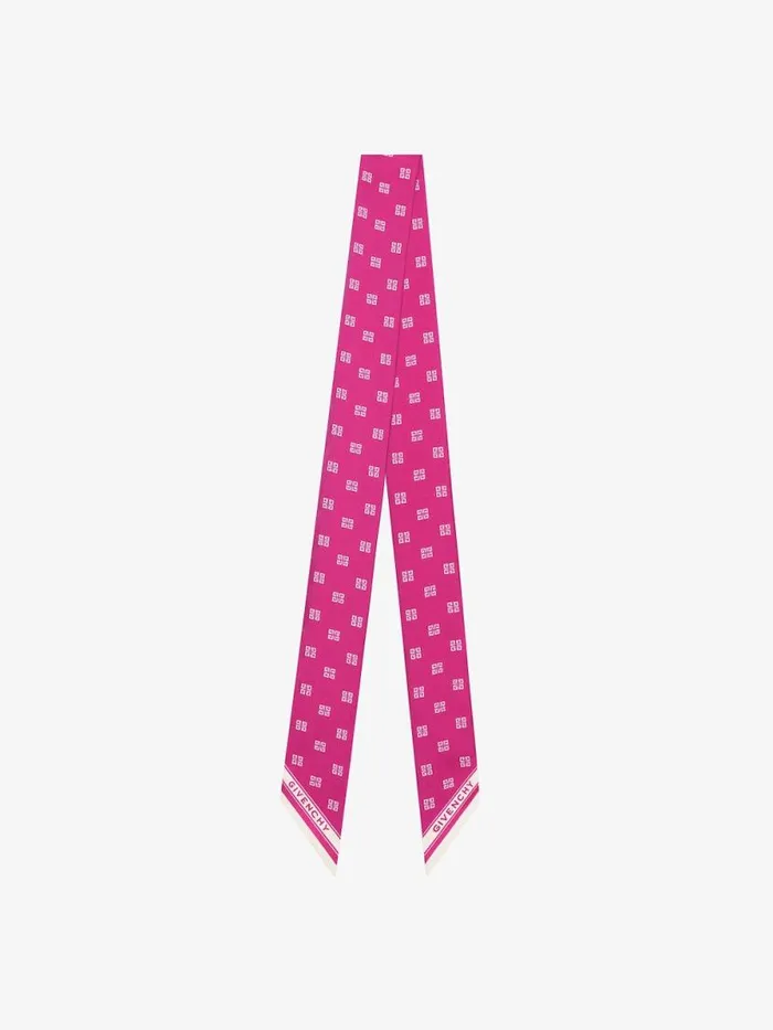 Women Scarves Givenchy Bandeau In 4G Silk Dark Pink