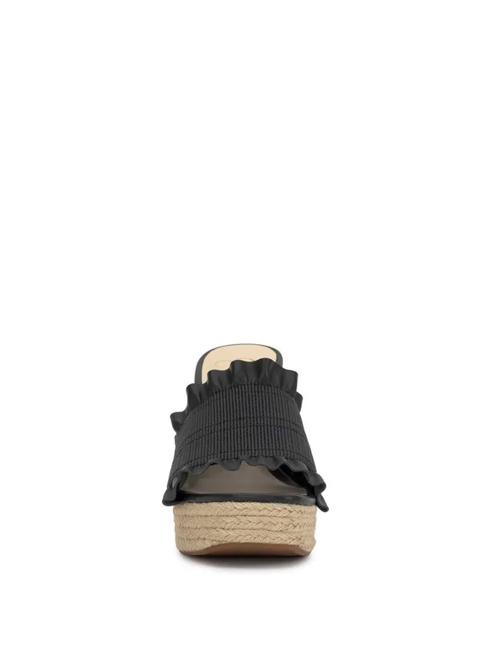 Women Serilda Espadrille Wedge In Black Jessica Simpson Slides and Mules
