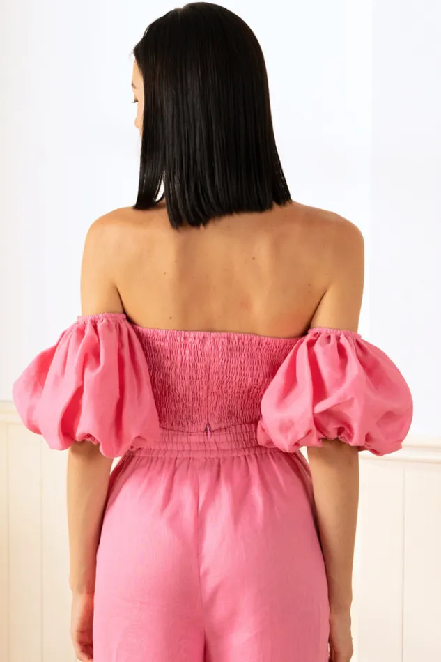 Women Sets YUMI KIM KEIRA TOP Pink Linen