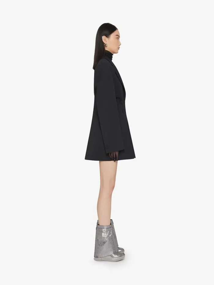 Women Shark Lock Givenchy Shark Lock Biker Ankle Boots In Laminated Leather Silvery Grey