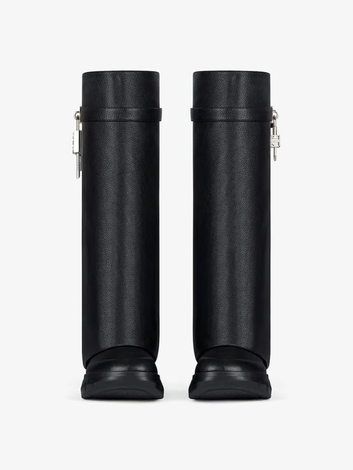 Women Shark Lock Givenchy Shark Lock Biker Boots In Grained Leather Black Women Shark Lock Givenchy Shark Lock Biker Boots In Grained Leather Black