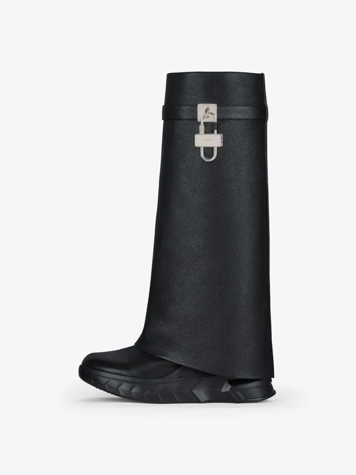 Women Shark Lock Givenchy Shark Lock Biker Boots In Grained Leather Black Women Shark Lock Givenchy Shark Lock Biker Boots In Grained Leather Black