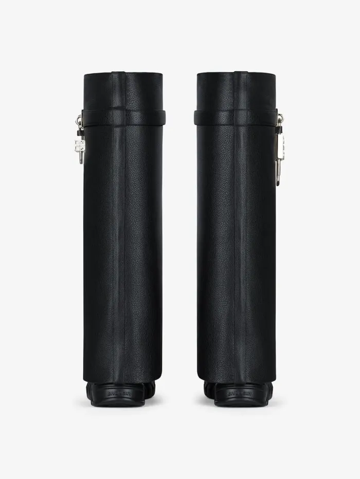 Women Shark Lock Givenchy Shark Lock Biker Boots In Grained Leather Black Women Shark Lock Givenchy Shark Lock Biker Boots In Grained Leather Black