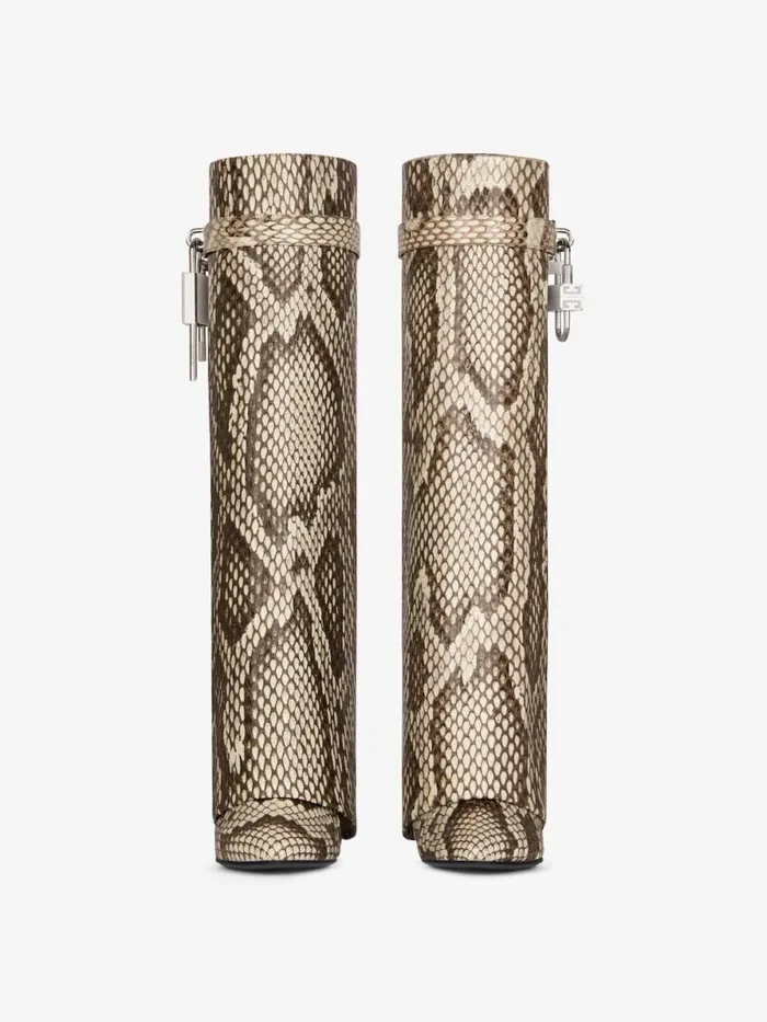 Women Shark Lock Givenchy Shark Lock Boots In Python Greynatural Women Shark Lock Givenchy Shark Lock Boots In Python Greynatural