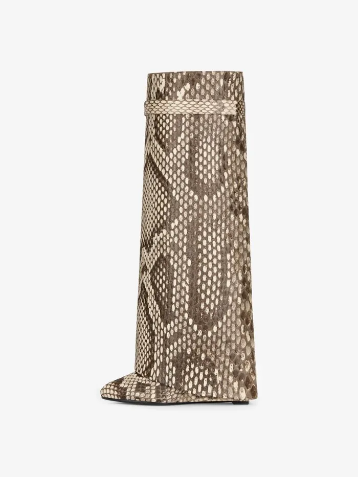 Women Shark Lock Givenchy Shark Lock Boots In Python Greynatural Women Shark Lock Givenchy Shark Lock Boots In Python Greynatural