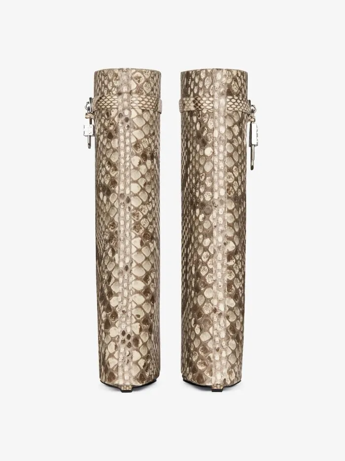 Women Shark Lock Givenchy Shark Lock Boots In Python Greynatural Women Shark Lock Givenchy Shark Lock Boots In Python Greynatural