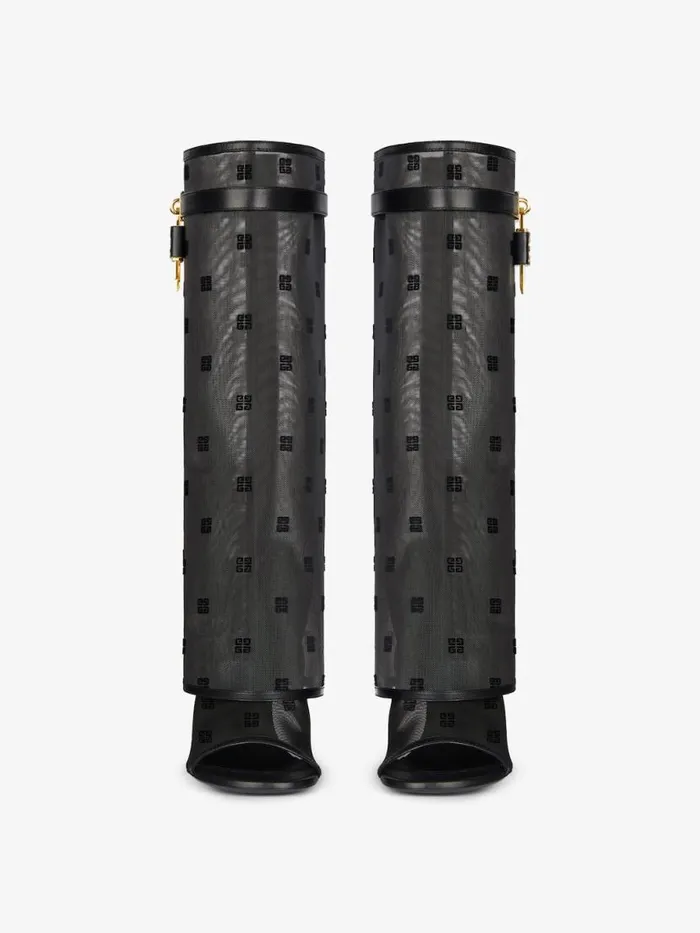 Women Shark Lock Givenchy Shark Lock Stiletto Sandal Boots In 4G Mesh Black Women Shark Lock Givenchy Shark Lock Stiletto Sandal Boots In 4G Mesh Black
