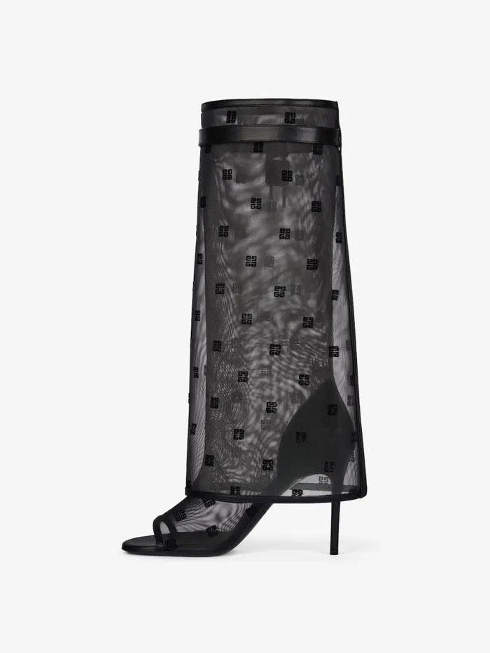 Women Shark Lock Givenchy Shark Lock Stiletto Sandal Boots In 4G Mesh Black Women Shark Lock Givenchy Shark Lock Stiletto Sandal Boots In 4G Mesh Black