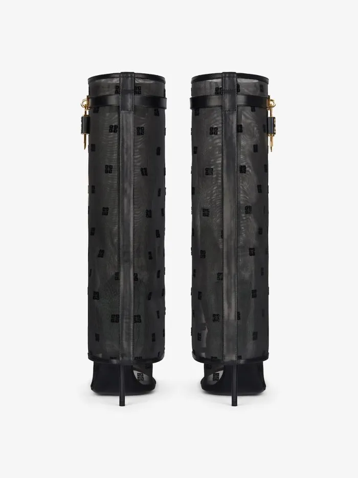 Women Shark Lock Givenchy Shark Lock Stiletto Sandal Boots In 4G Mesh Black Women Shark Lock Givenchy Shark Lock Stiletto Sandal Boots In 4G Mesh Black