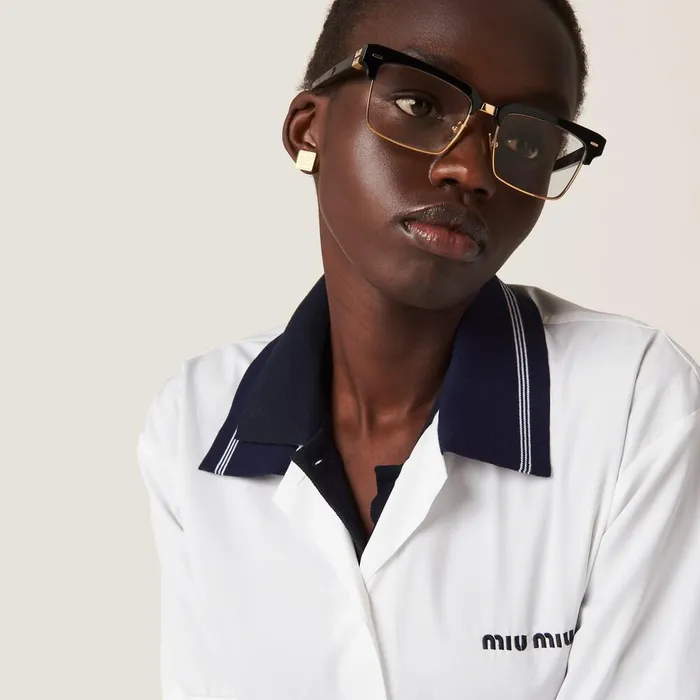 Women Shirts And Tops Miu Miu Poplin Shirt White