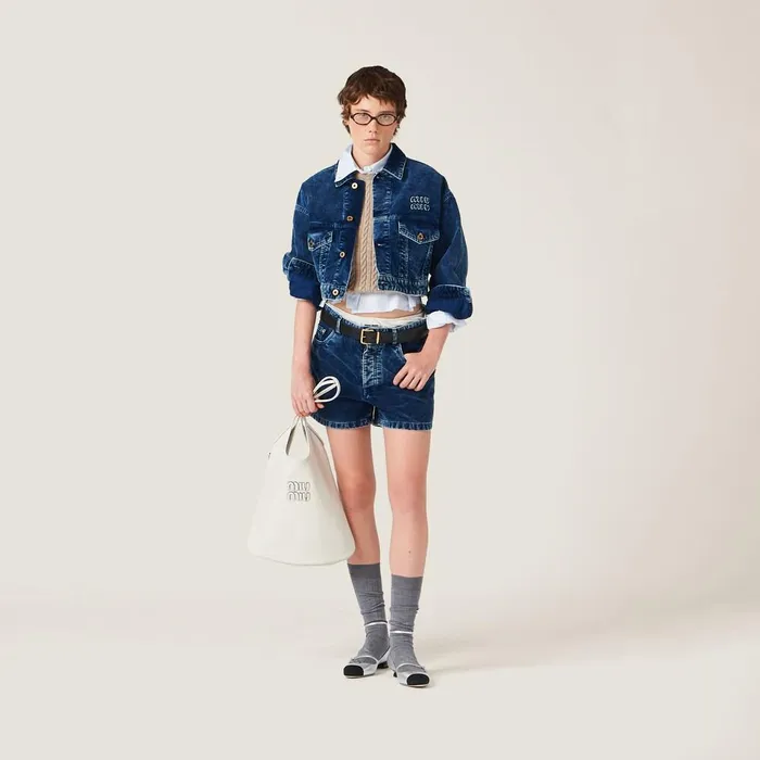 Women Shirts And Tops Miu Miu Striped Cotton Shirt Sky Bluewhite Women Shirts And Tops Miu Miu Striped Cotton Shirt Sky Bluewhite