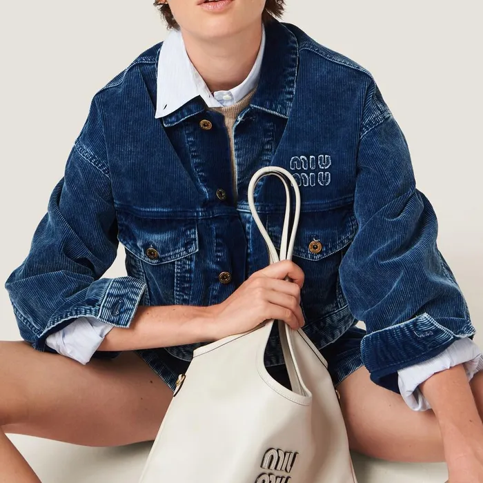 Women Shirts And Tops Miu Miu Striped Cotton Shirt Sky Bluewhite Women Shirts And Tops Miu Miu Striped Cotton Shirt Sky Bluewhite