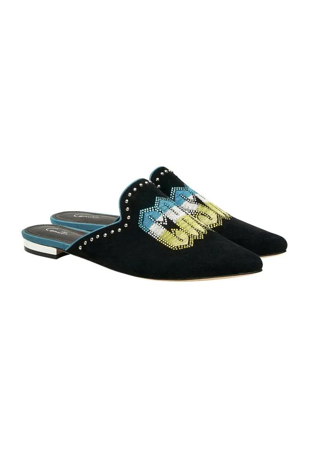 Women Shoes Camilla Aus Embroidered Slipper Placement