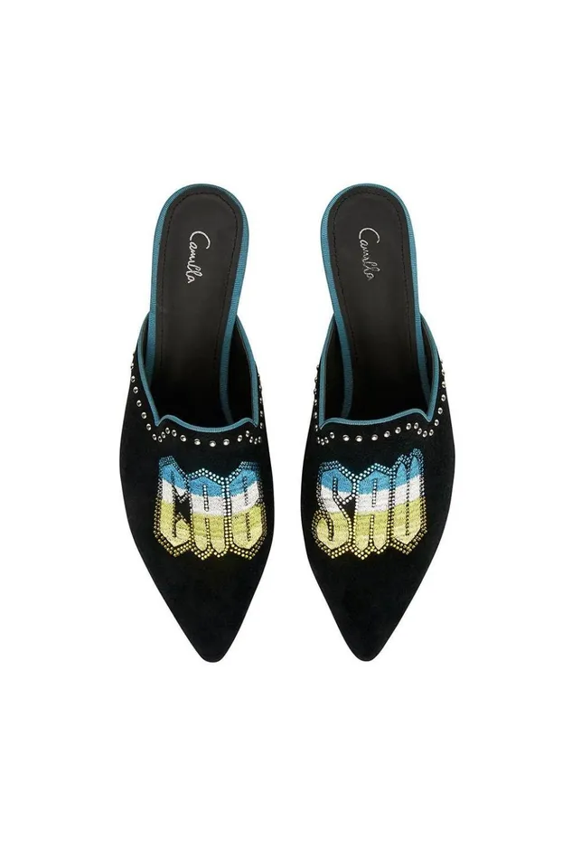 Women Shoes Camilla Aus Embroidered Slipper Placement