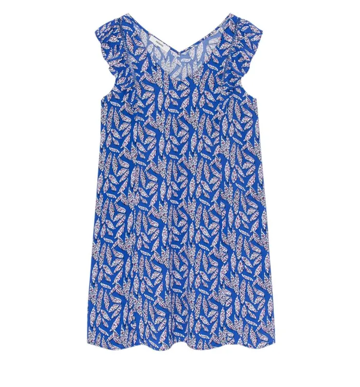 Women Short Flared Dress 8211 Multicolour Print Promod Dresses