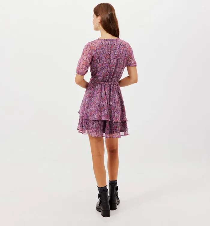 Women Short Frilly Dress 8211 Multicolour Print Promod Dresses Women Short Frilly Dress 8211 Multicolour Print Promod Dresses