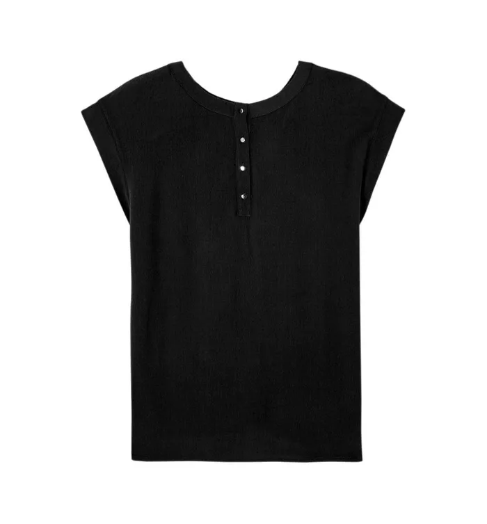 Women ShortSleeved Blouse 8211 Black Promod Shirts And Tunics Women ShortSleeved Blouse 8211 Black Promod Shirts And Tunics
