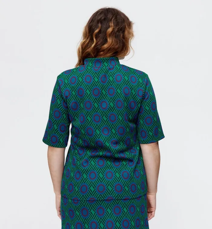 Women ShortSleeved Top 8211 Green Print Promod Tops Women ShortSleeved Top 8211 Green Print Promod Tops