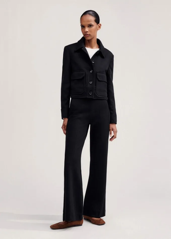 Women Short Ultimate Stretch Travel Tailoring Pant Black MEEM