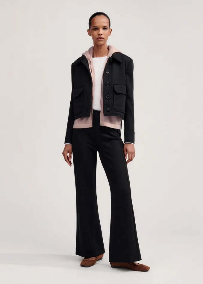 Women Short Ultimate Stretch Travel Tailoring Pant Black MEEM