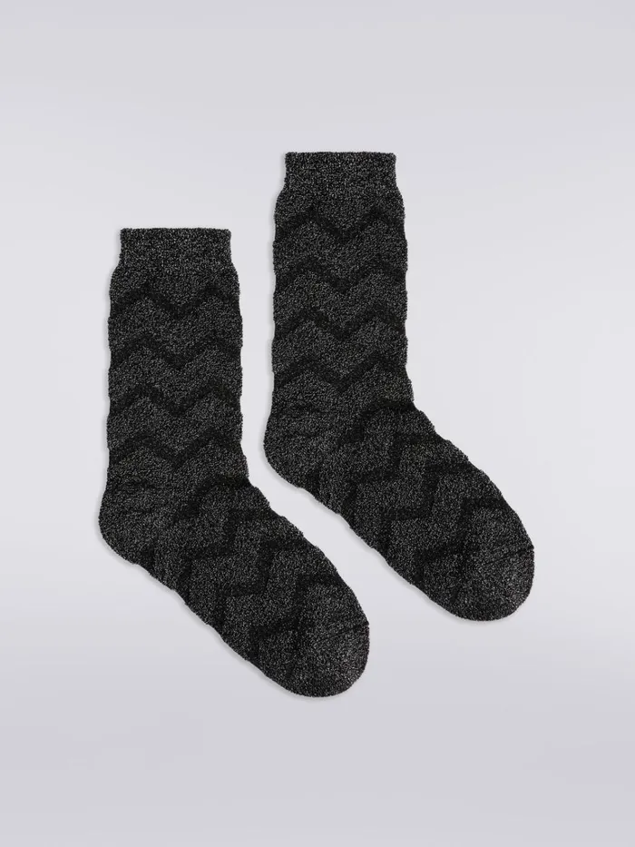 Women Short Zigzag Cotton And Nylon Socks Multicoloured Missoni Socks