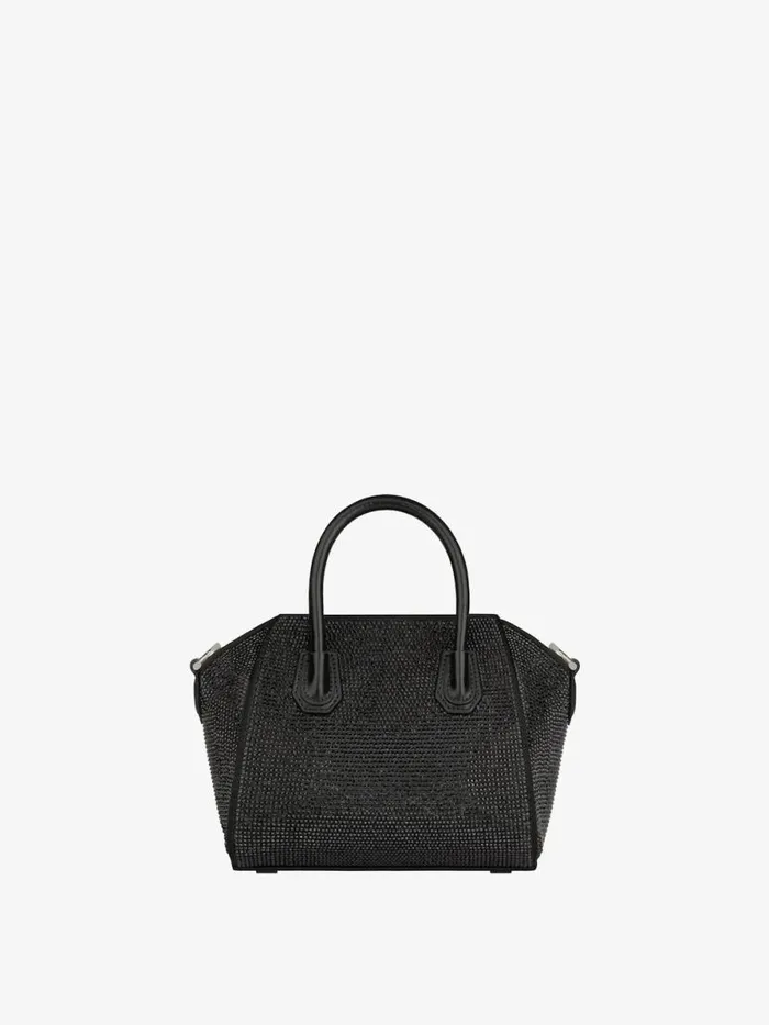 Women Shoulder Bags Givenchy Antigona Toy Bag In Satin With Strass Black Women Shoulder Bags Givenchy Antigona Toy Bag In Satin With Strass Black