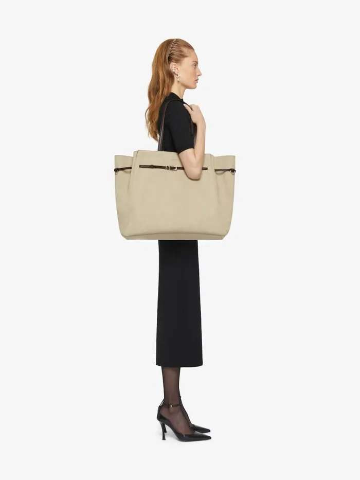 Women Shoulder Bags Givenchy Large Voyou Tote Bag In Canvas Army Beige Women Shoulder Bags Givenchy Large Voyou Tote Bag In Canvas Army Beige