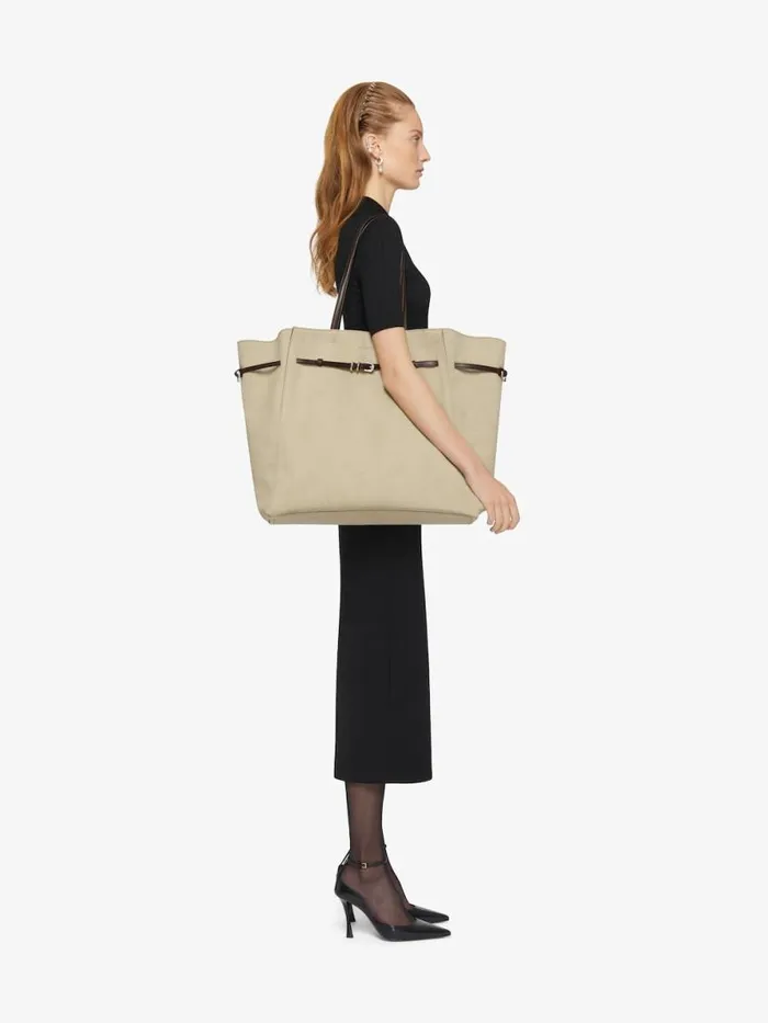 Women Shoulder Bags Givenchy Large Voyou Tote Bag In Canvas Army Beige Women Shoulder Bags Givenchy Large Voyou Tote Bag In Canvas Army Beige