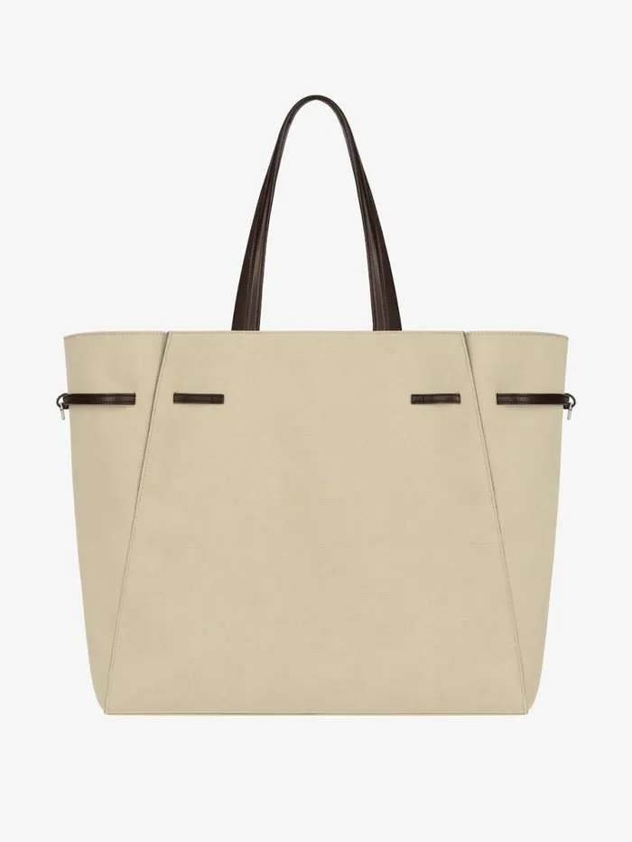 Women Shoulder Bags Givenchy Large Voyou Tote Bag In Canvas Army Beige Women Shoulder Bags Givenchy Large Voyou Tote Bag In Canvas Army Beige