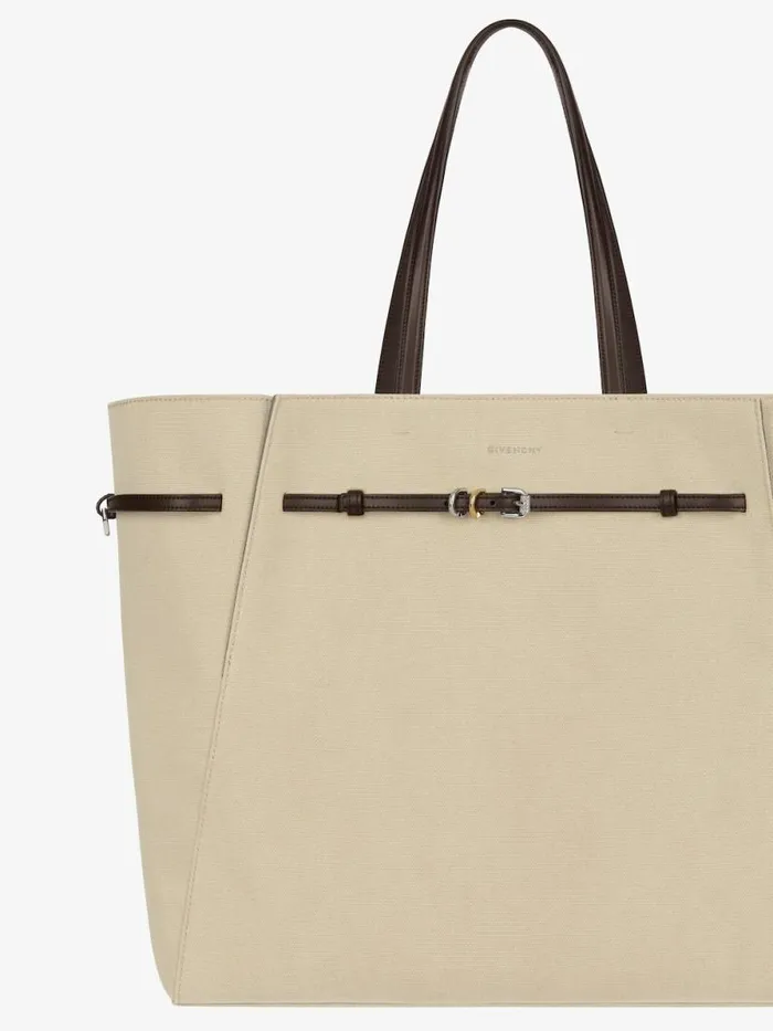 Women Shoulder Bags Givenchy Large Voyou Tote Bag In Canvas Army Beige Women Shoulder Bags Givenchy Large Voyou Tote Bag In Canvas Army Beige