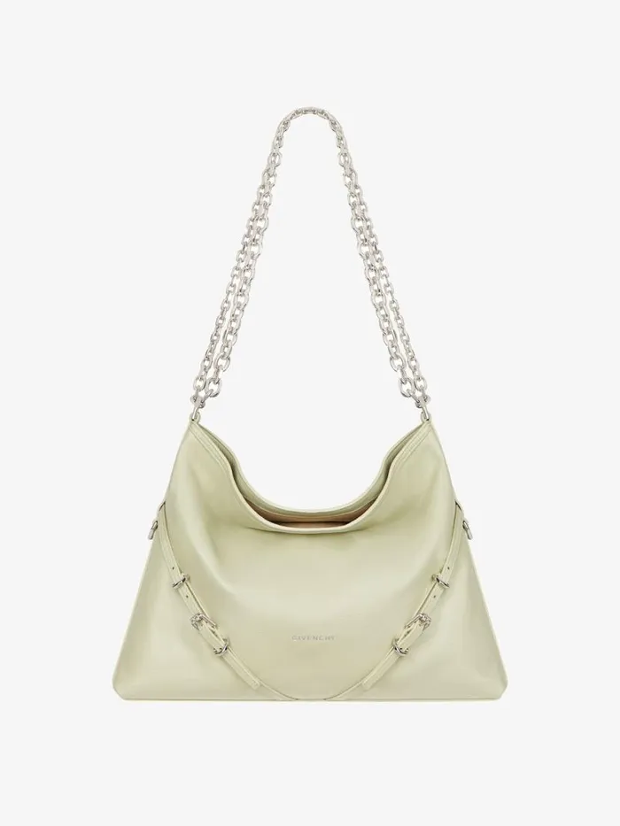 Women Shoulder Bags Givenchy Medium Voyou Chain Bag In Leather Almond Green