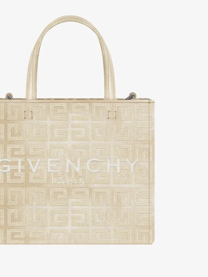 Women Shoulder Bags Givenchy Mini GTote Shopping Bag In 4G Lurex Embroidery Dusty Golden Women Shoulder Bags Givenchy Mini GTote Shopping Bag In 4G Lurex Embroidery Dusty Golden