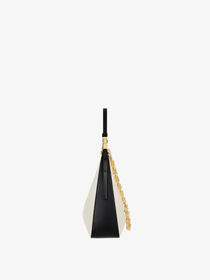 Women Shoulder Bags Givenchy Small Moon Cut Out Bag In Canvas With Chain Beigeblack Women Shoulder Bags Givenchy Small Moon Cut Out Bag In Canvas With Chain Beigeblack