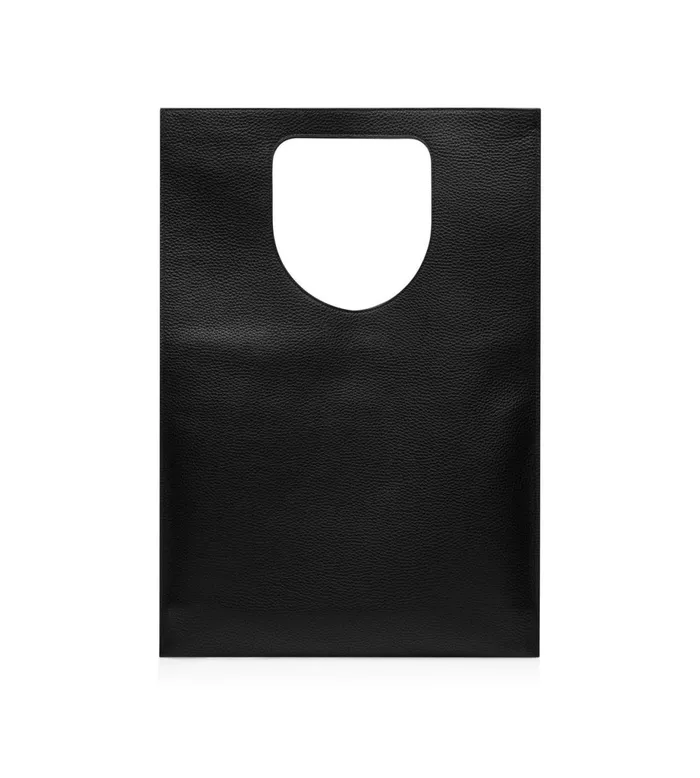 Women Shoulder Bags Tom Ford Grain Leather Flat Alix Bag Black