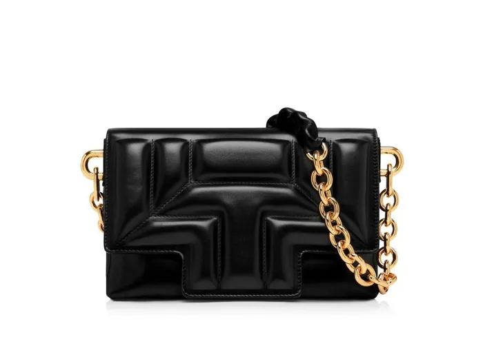Women Shoulder Bags Tom Ford Quilted Leather T Medium Shoulder Bag