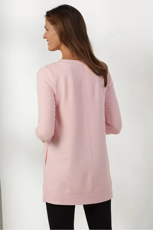 Women Siesta Soft Tunic Purple Haze Heather Soft Surroundings Tops