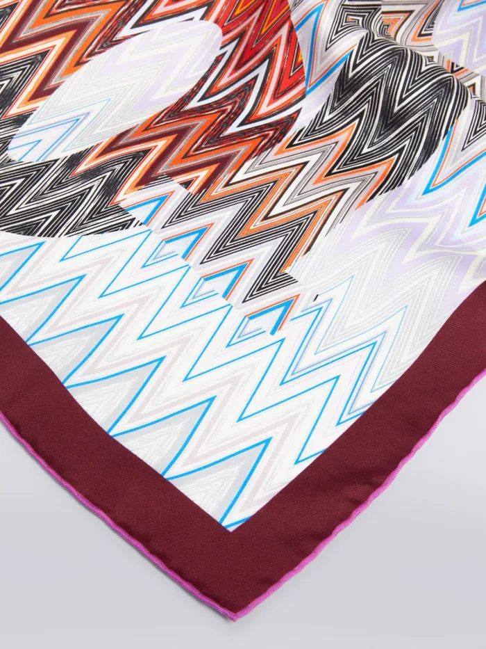 Women Silk Chevron Scarf Multicoloured Missoni Scarves and Foulards