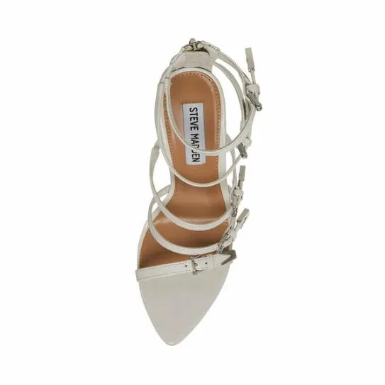 Women SIMONE WHITE LEATHER White Leather Steve Madden Heels Women SIMONE WHITE LEATHER White Leather Steve Madden Heels